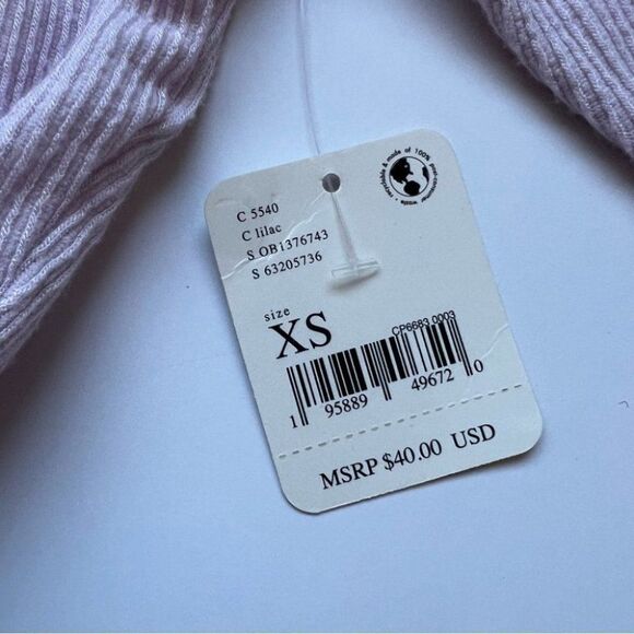 Free People Hi Hon Turtleneck Top In Lilac Size X-Small NWT - Picture 3 of 6